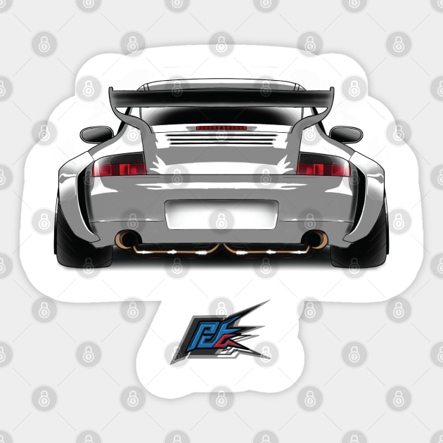 porsche 911 996 turbo Sticker by naquash